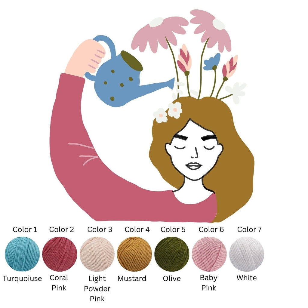 Punch Needle DIY Komplett-Set "Water Your Inner Flowers"