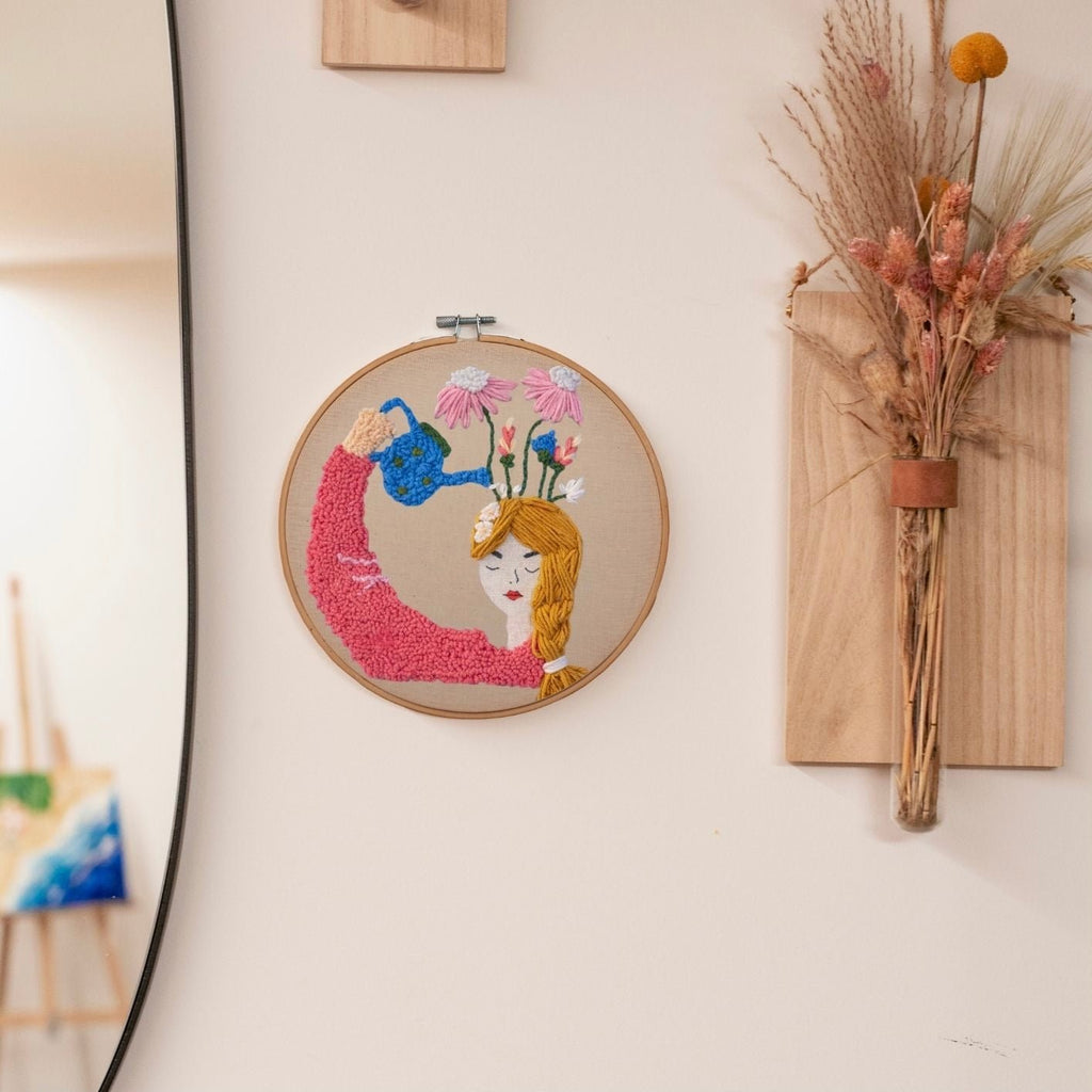 Punch Needle DIY Komplett-Set "Water Your Inner Flowers"