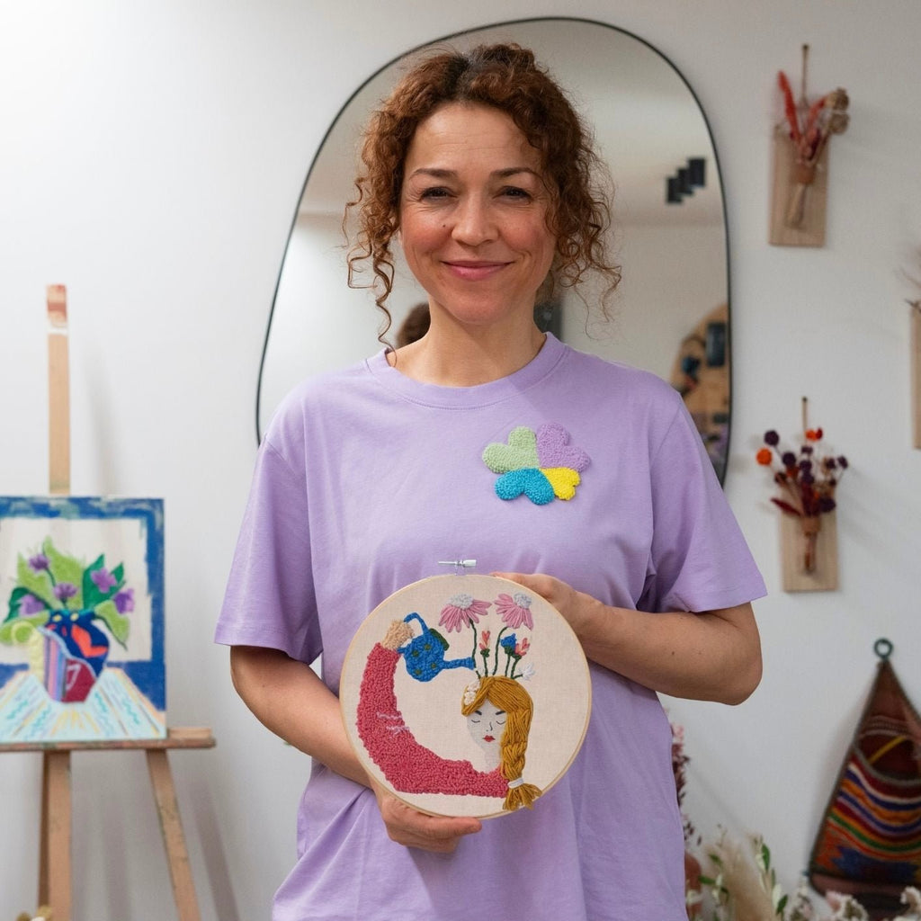 Punch Needle DIY Komplett-Set "Water Your Inner Flowers"