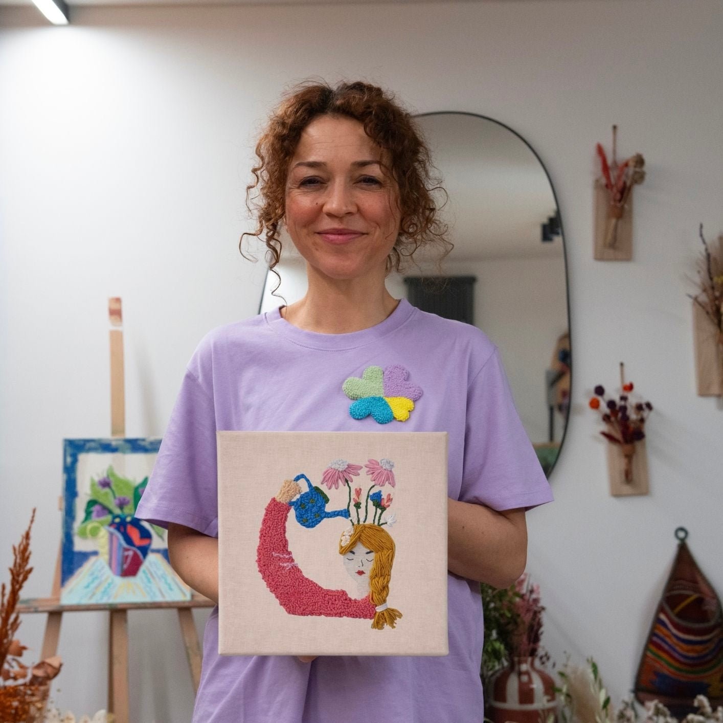 Punch Needle DIY Komplett-Set "Water Your Inner Flowers"