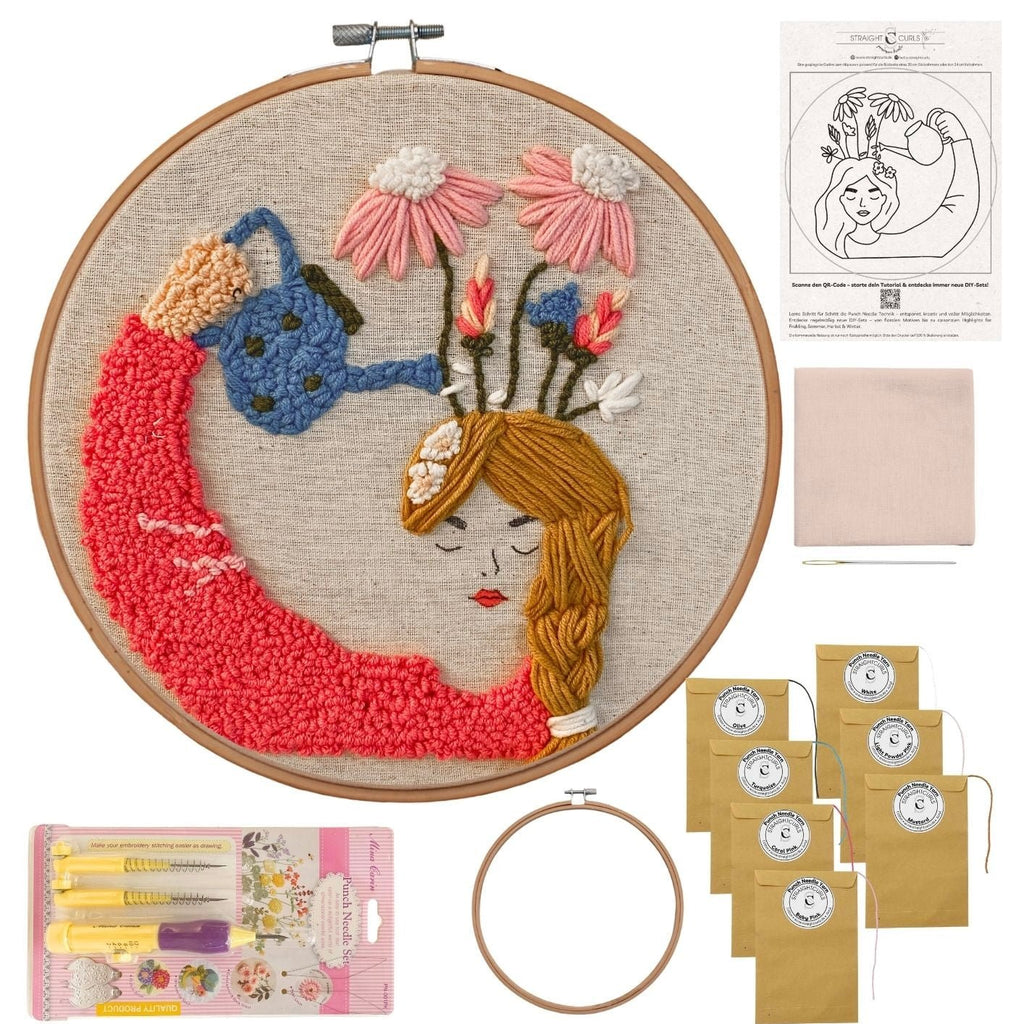Punch Needle DIY Komplett-Set "Water Your Inner Flowers"