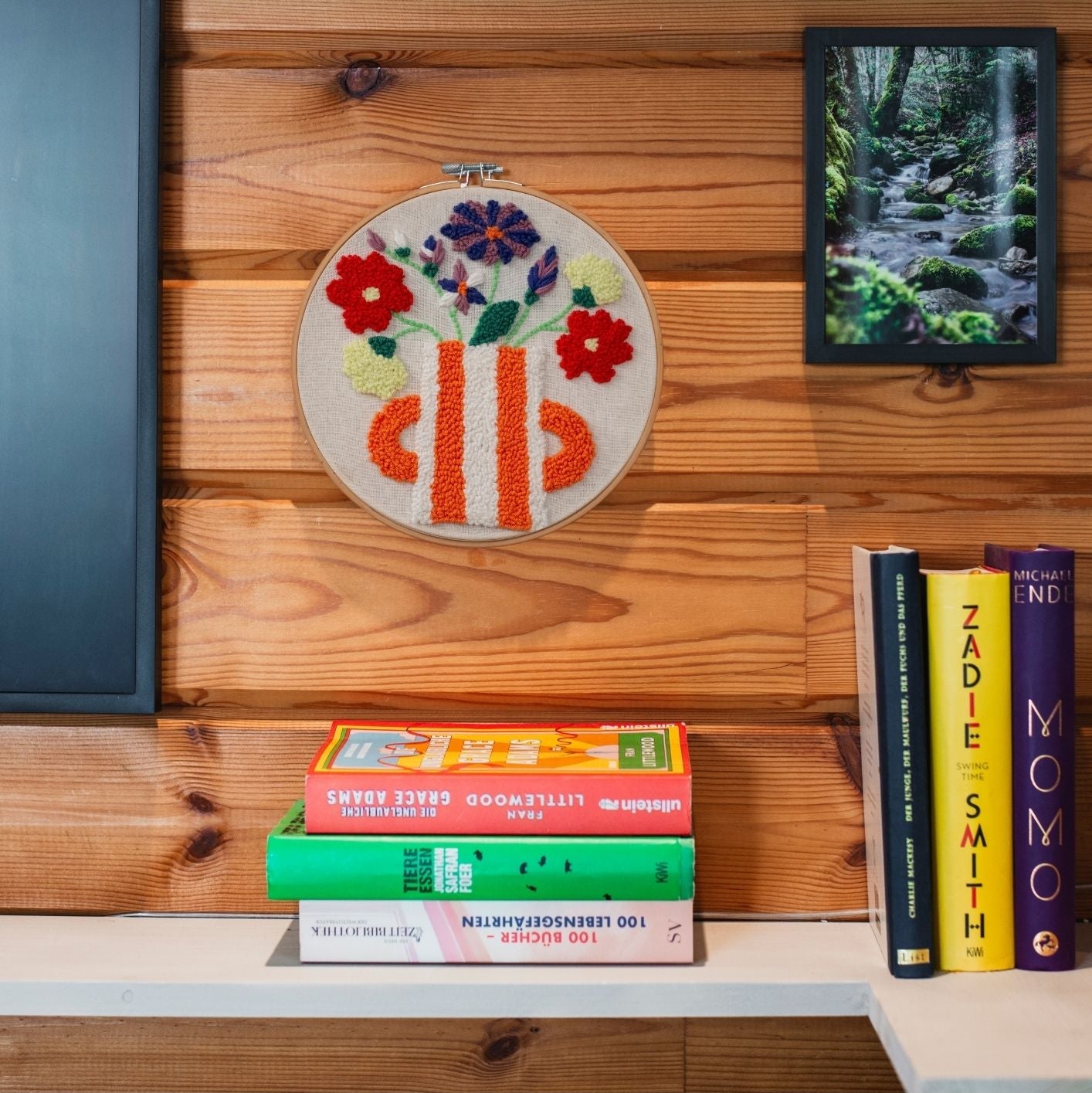 Punch Needle DIY Komplett-Set "Orange Flower Pot"