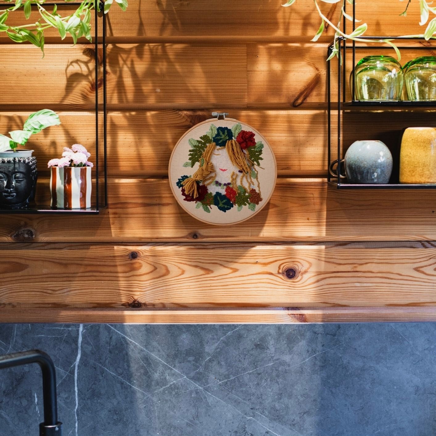 Punch Needle DIY Komplett-Set "Lady Of Leaves"