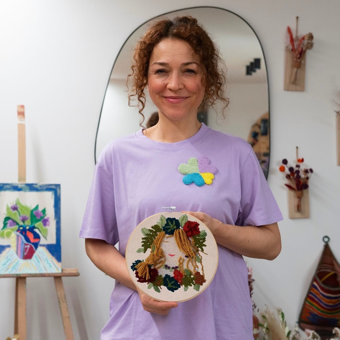 Punch Needle DIY Komplett-Set "Lady Of Leaves"