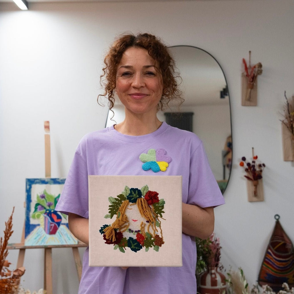 Punch Needle DIY Komplett-Set "Lady Of Leaves"