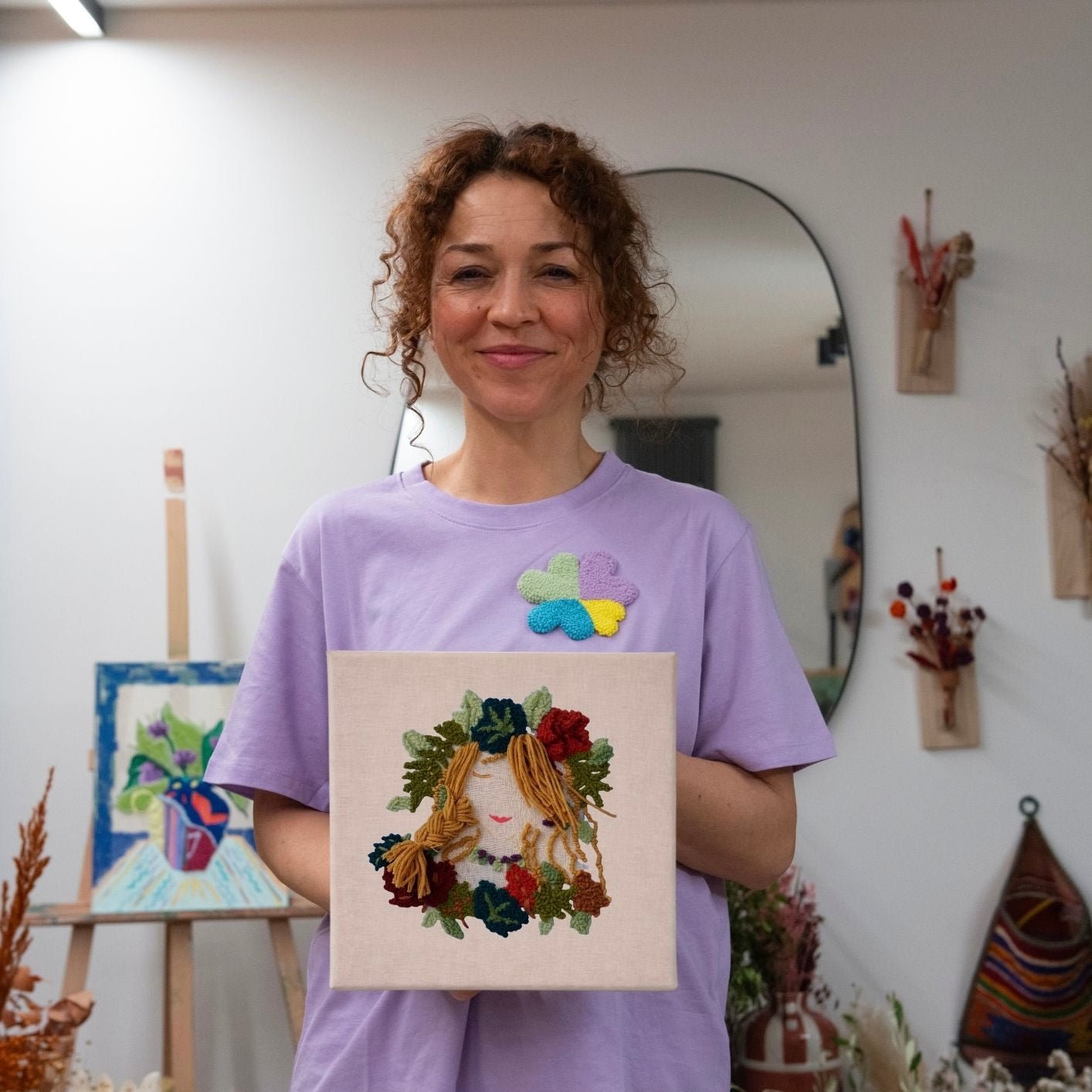 Punch Needle DIY Komplett-Set "Lady Of Leaves"