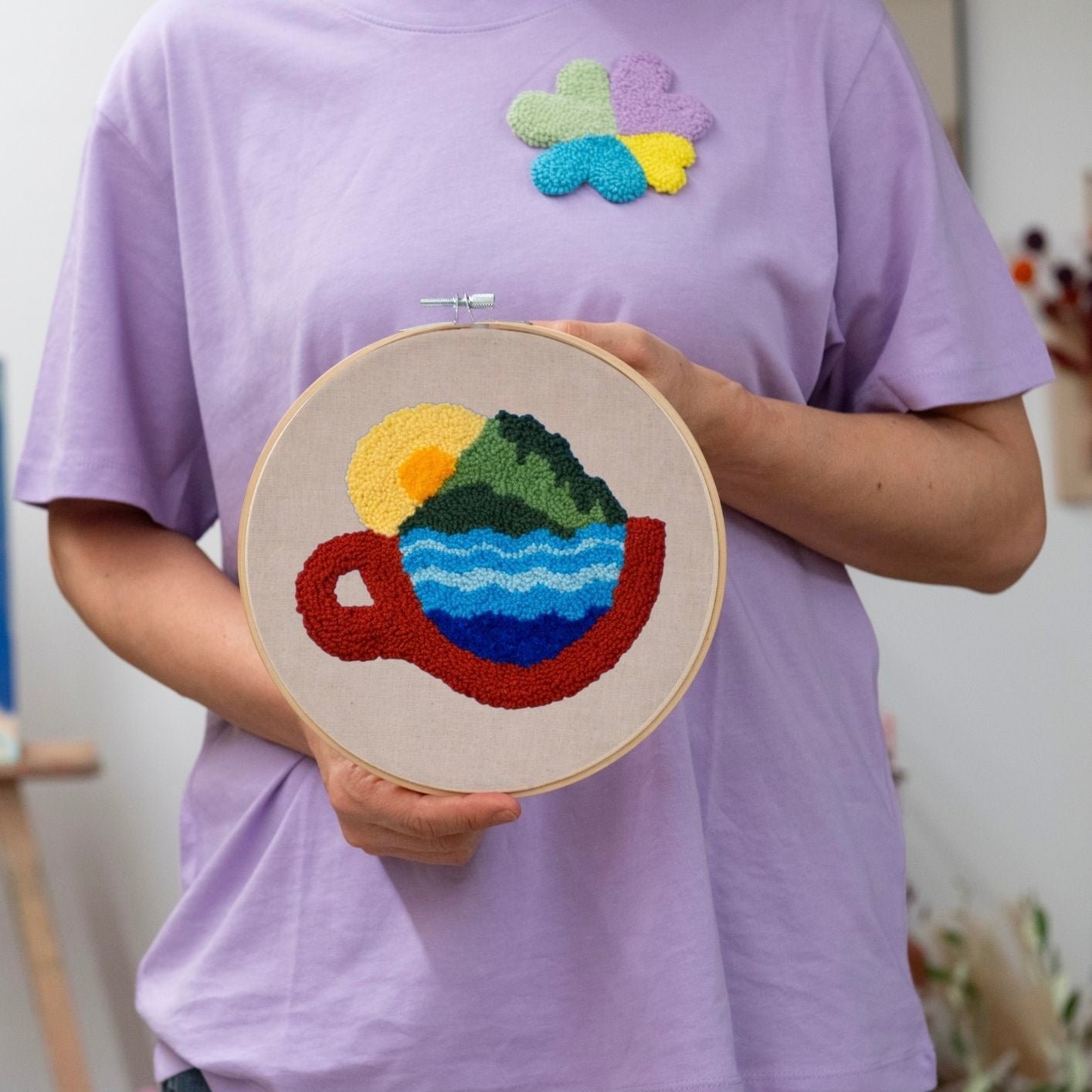 Punch Needle DIY Komplett-Set "Holiday In A Cup"