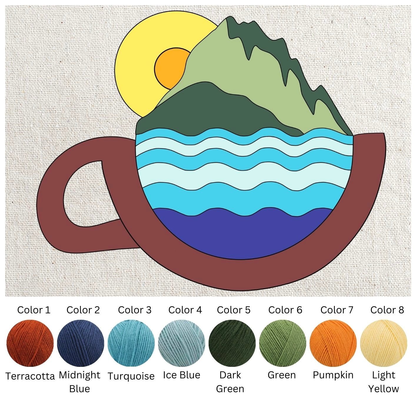 Punch Needle DIY Komplett-Set "Holiday In A Cup"