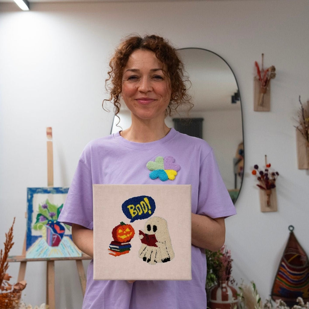 Punch Needle DIY Komplett-Set "Boo!ks"