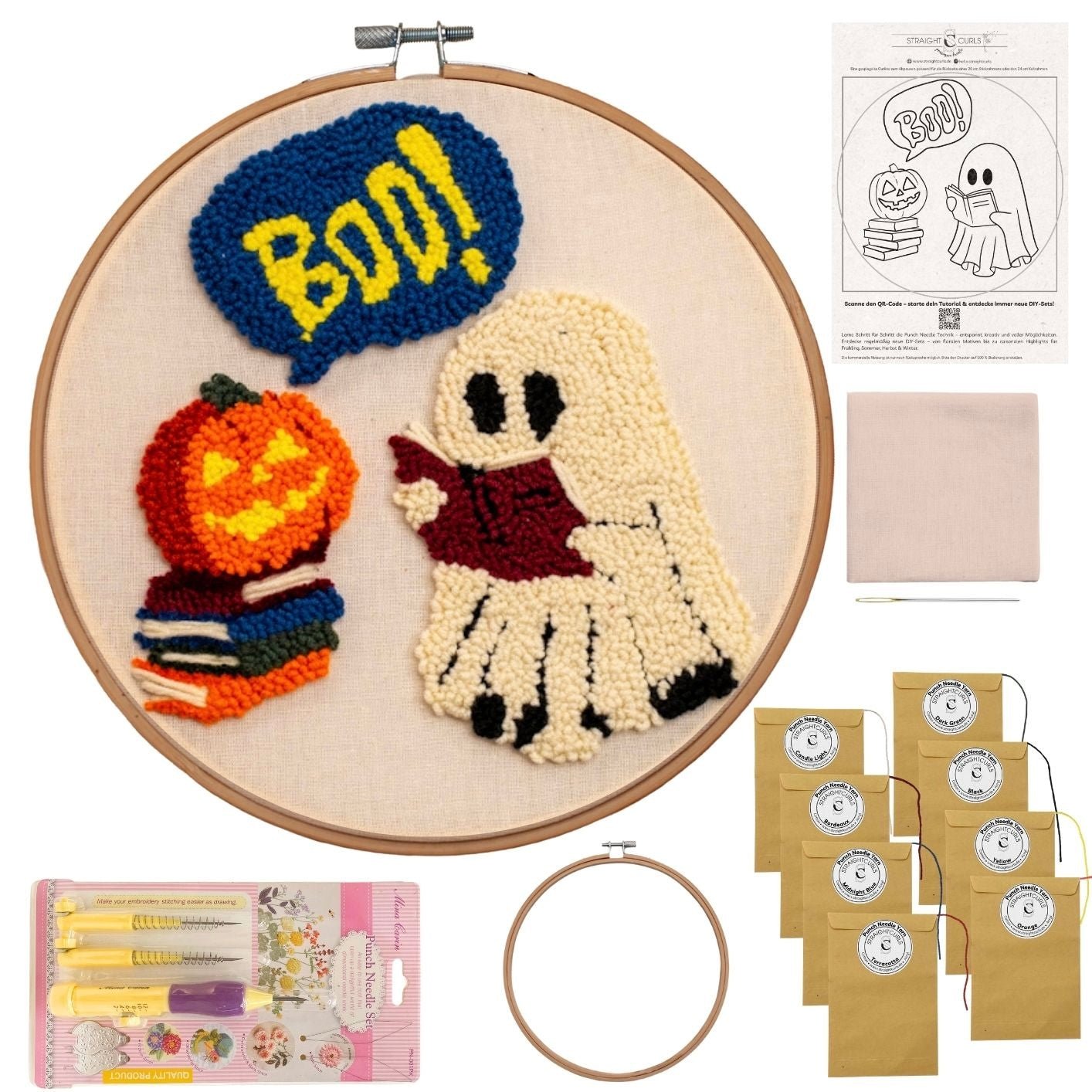 Punch Needle DIY Komplett-Set "Boo!ks"