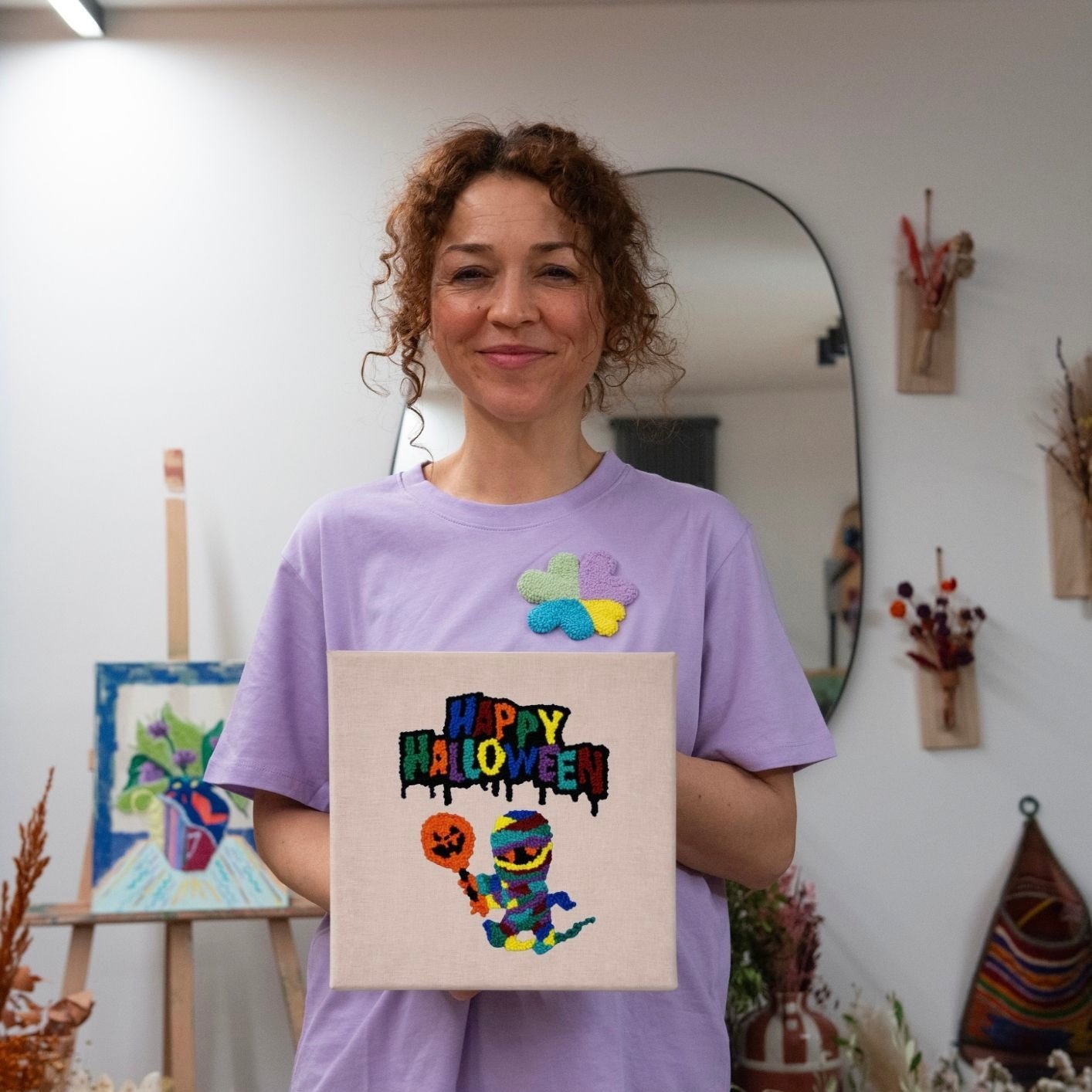 Punch Needle DIY Komplett-Set "Happy Helloween"