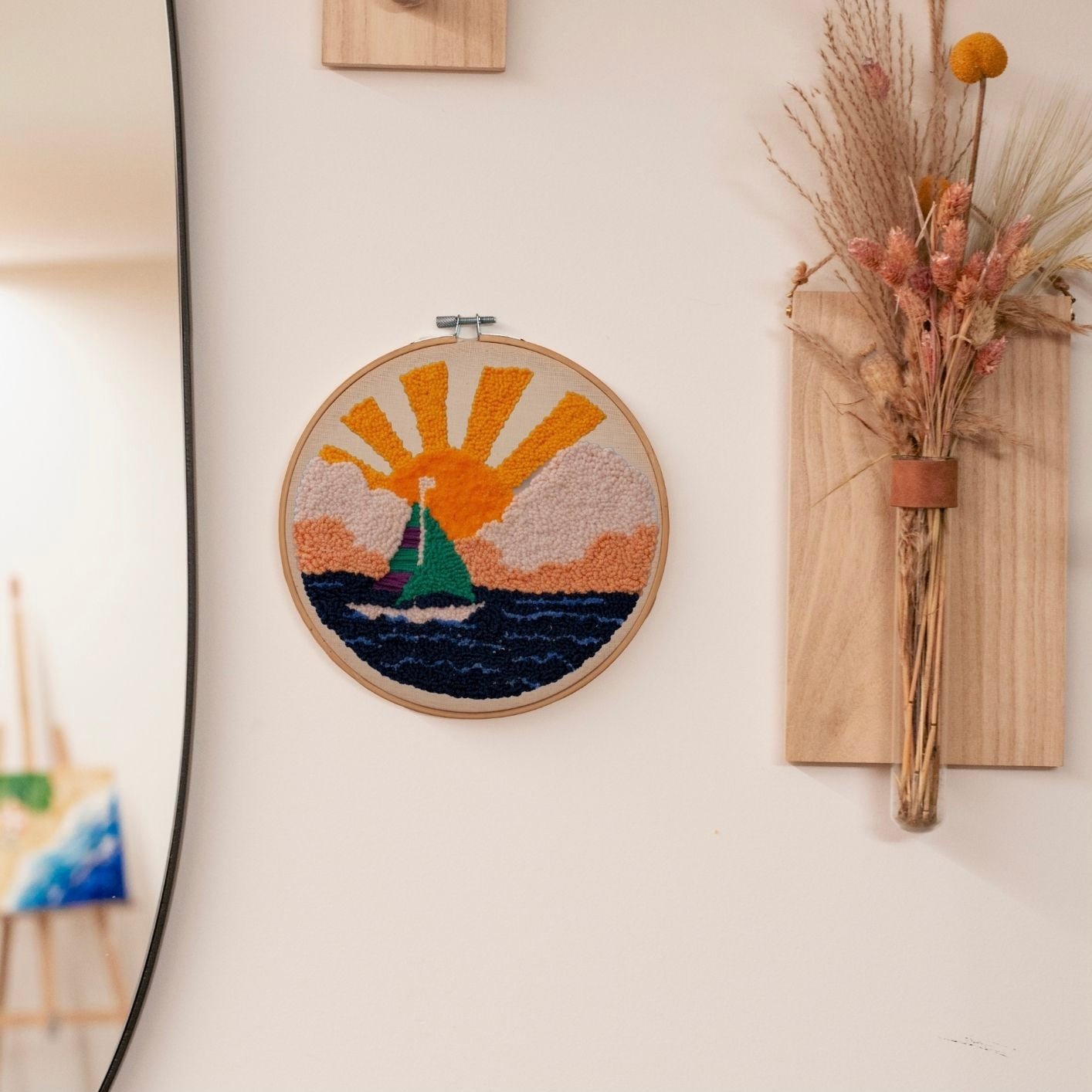 Punch Needle DIY Komplett-Set "Sunset Sailboat"