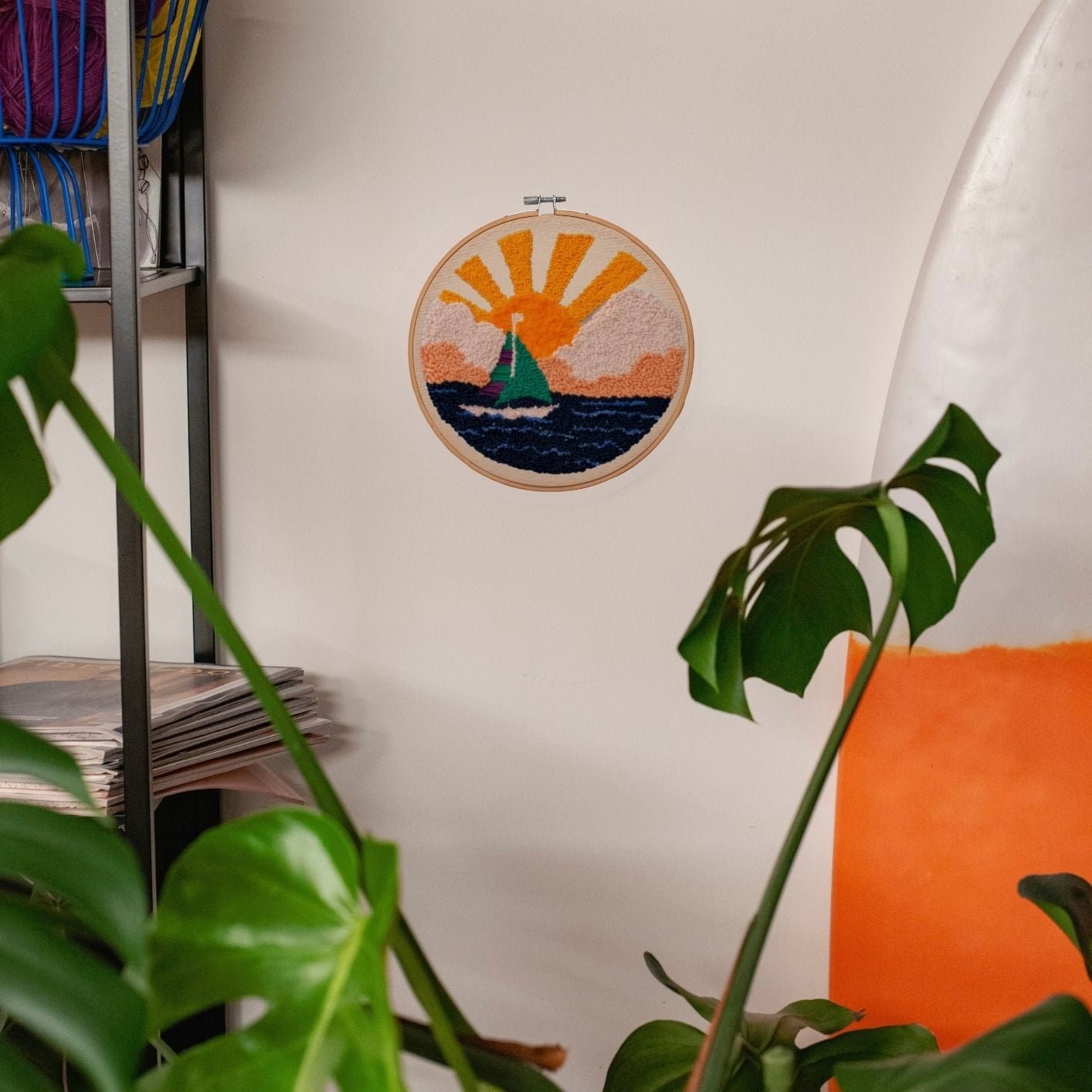 Punch Needle DIY Komplett-Set "Sunset Sailboat"