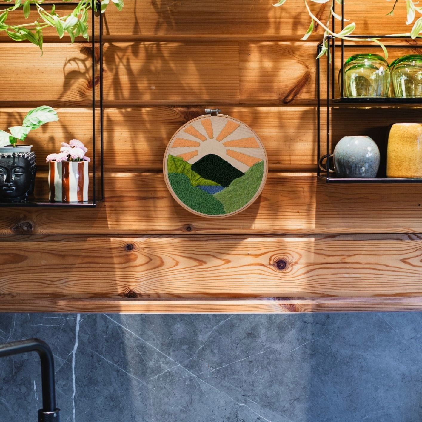 Punch Needle DIY Komplett-Set "Sunset Moutains"