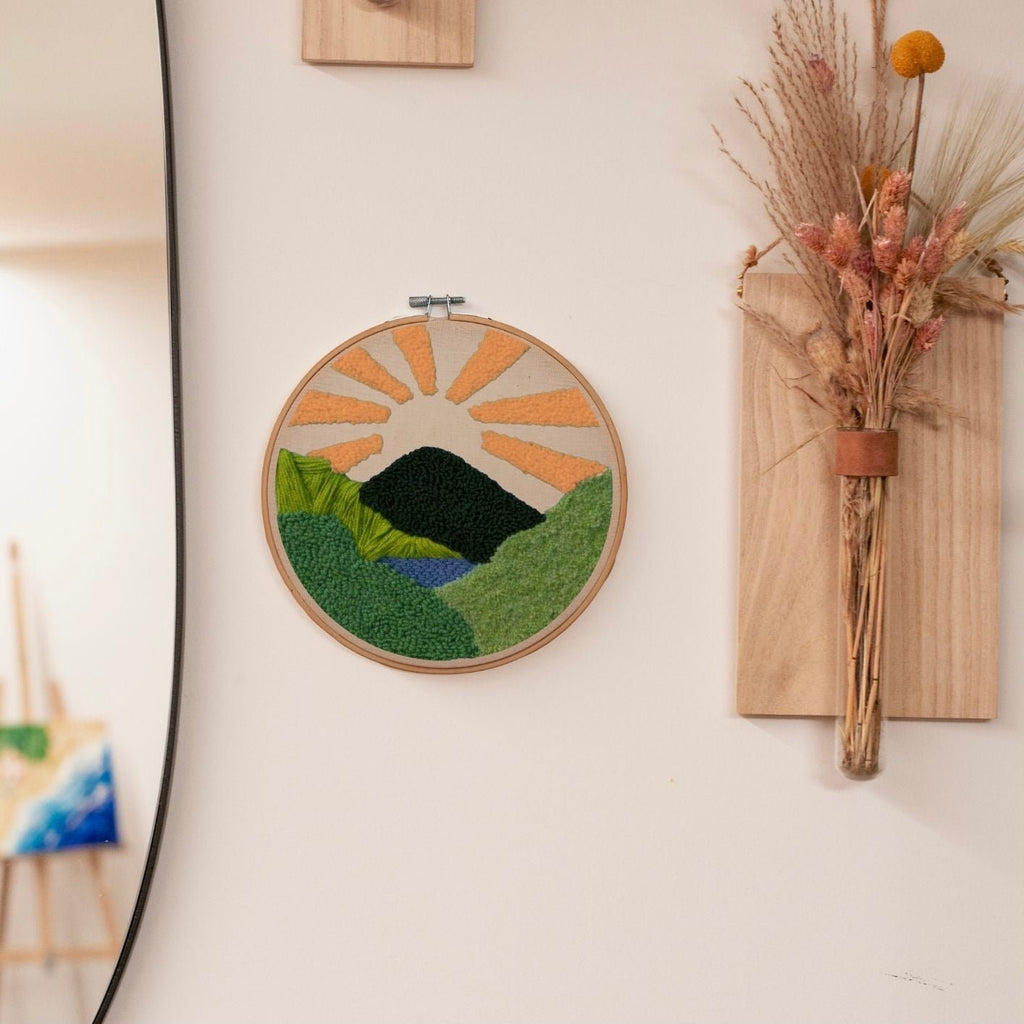 Punch Needle DIY Komplett-Set "Sunset Moutains"