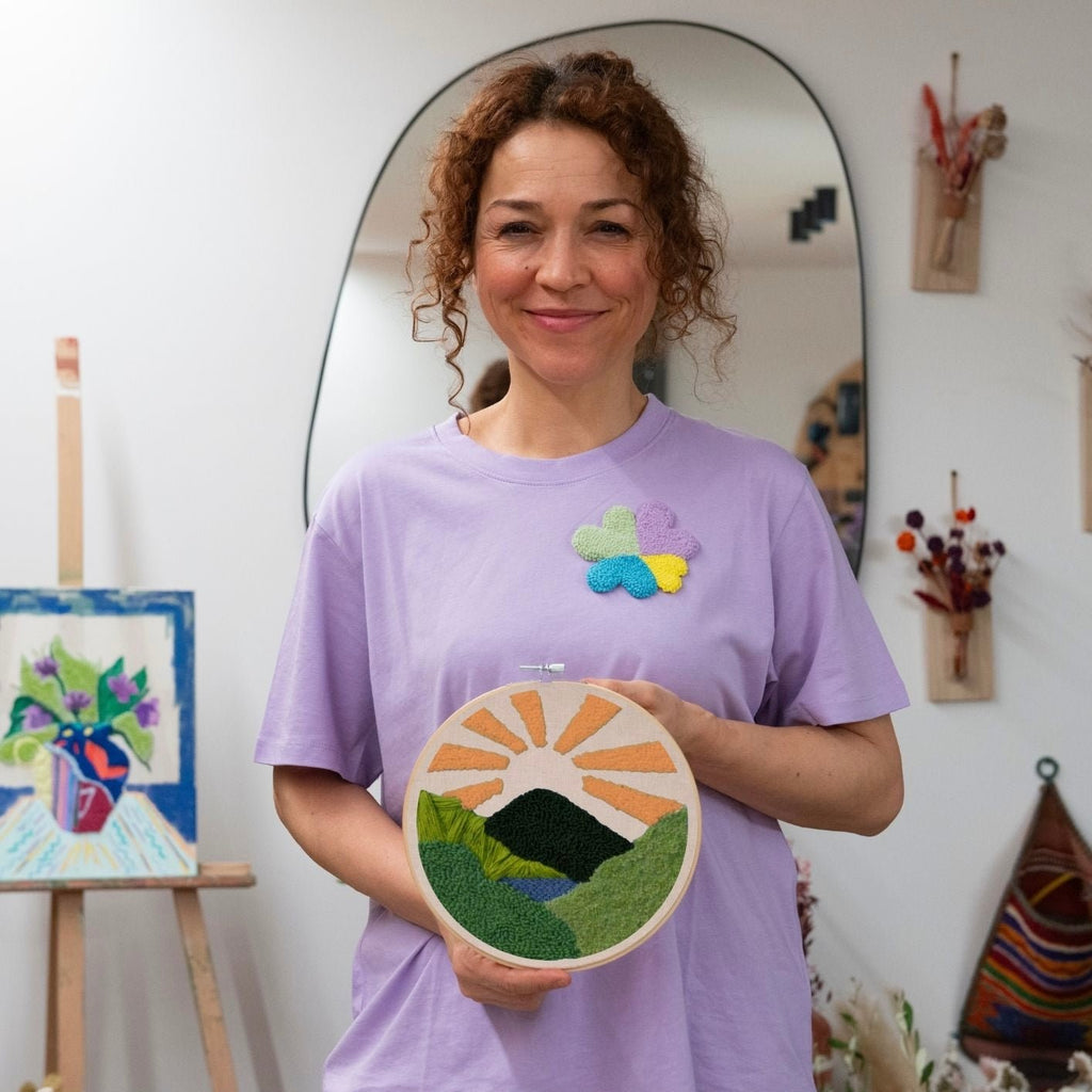 Punch Needle DIY Komplett-Set "Sunset Moutains"