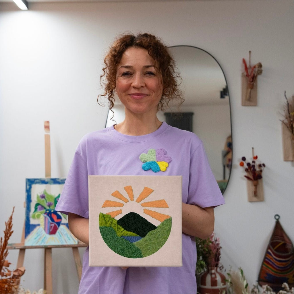 Punch Needle DIY Komplett-Set "Sunset Moutains"