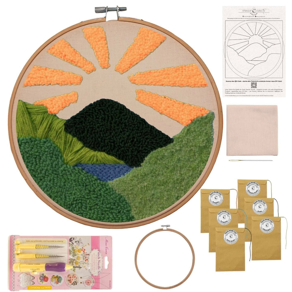 Punch Needle DIY Komplett-Set "Sunset Moutains"