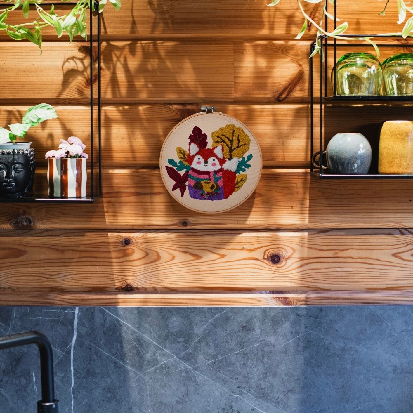 Punch Needle DIY Komplett-Set "Cozy Fox"