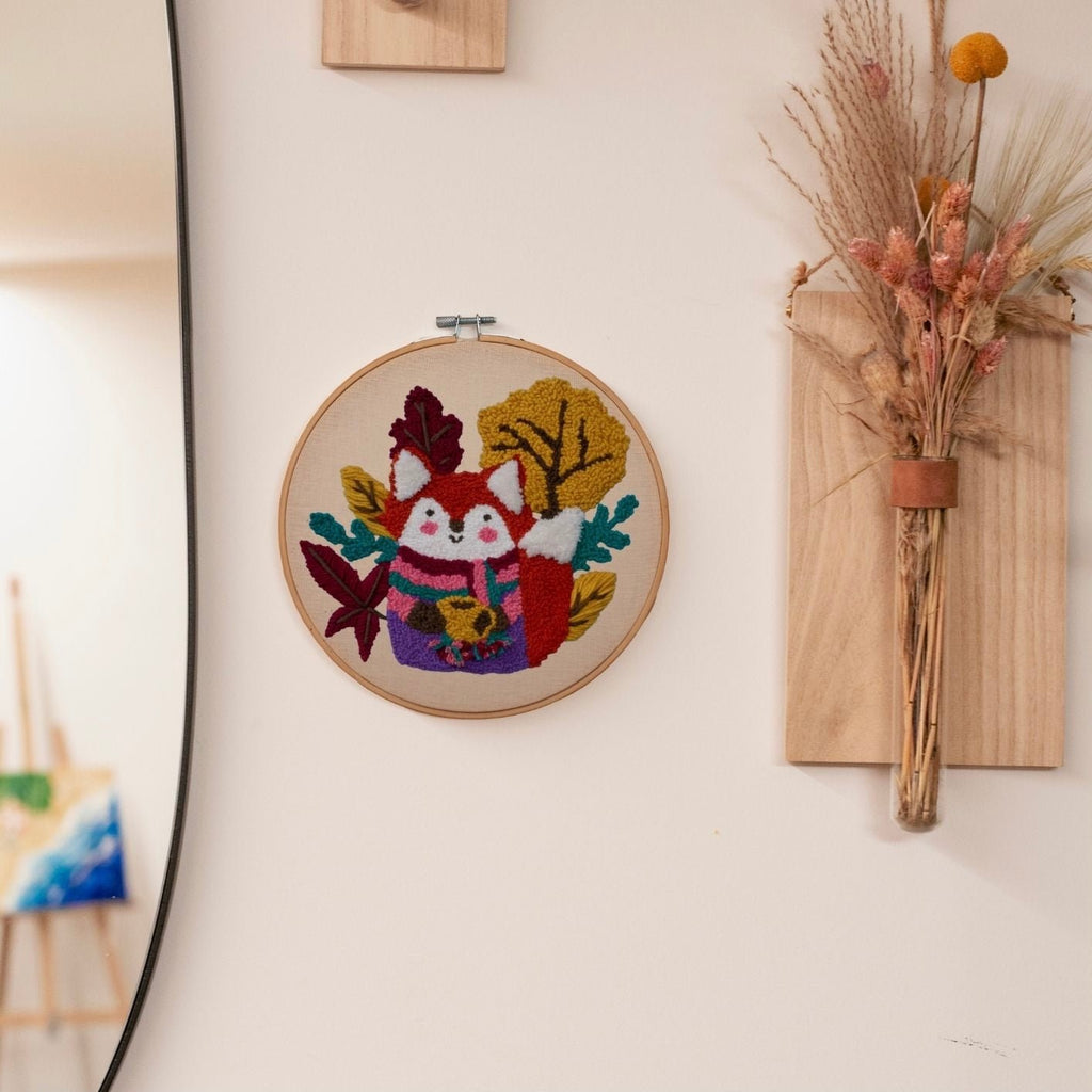 Punch Needle DIY Komplett-Set "Cozy Fox"