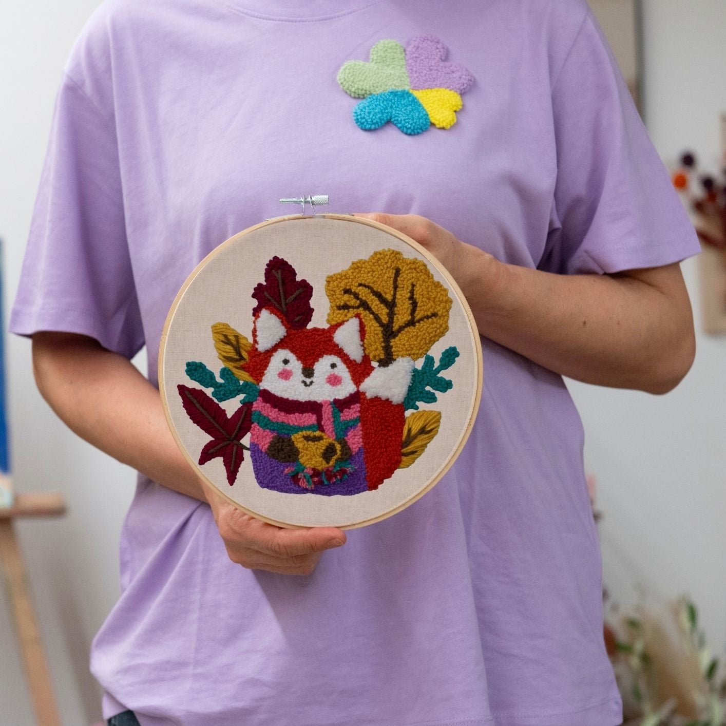 Punch Needle DIY Komplett-Set "Cozy Fox"