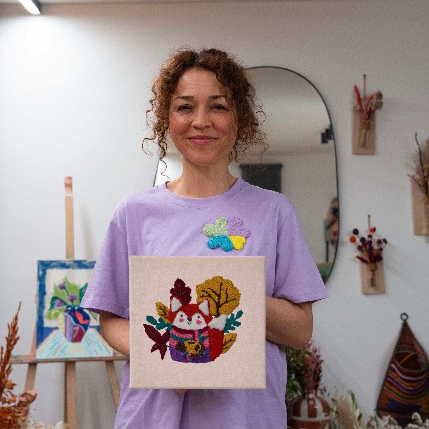 Punch Needle DIY Komplett-Set "Cozy Fox"