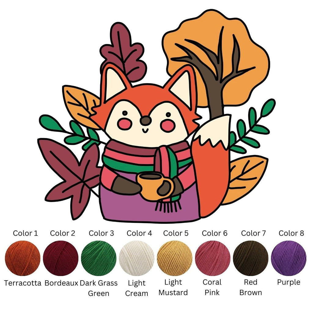 Punch Needle DIY Komplett-Set "Cozy Fox"