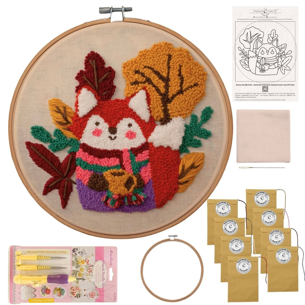 Punch Needle DIY Komplett-Set "Cozy Fox"