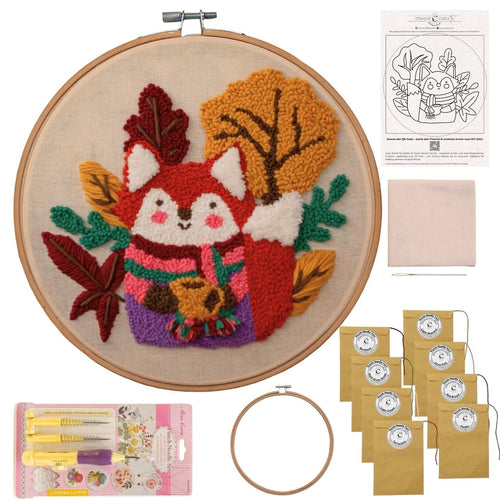 Punch Needle DIY Komplett-Set "Cozy Fox"