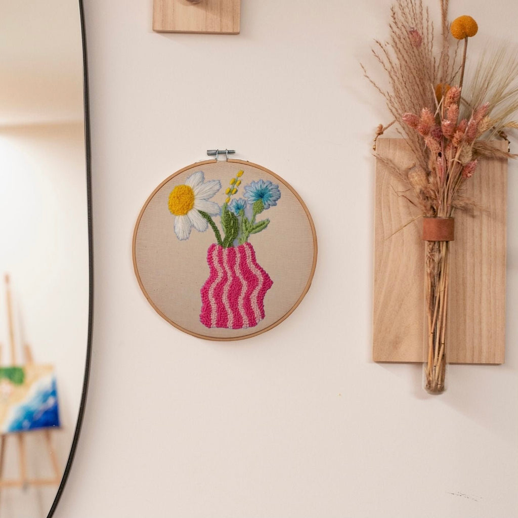 Punch Needle DIY Komplett-Set "Curvy Flower Pot"