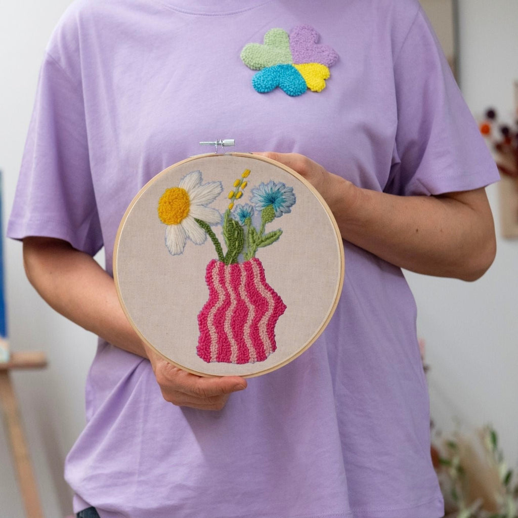 Punch Needle DIY Komplett-Set "Curvy Flower Pot"