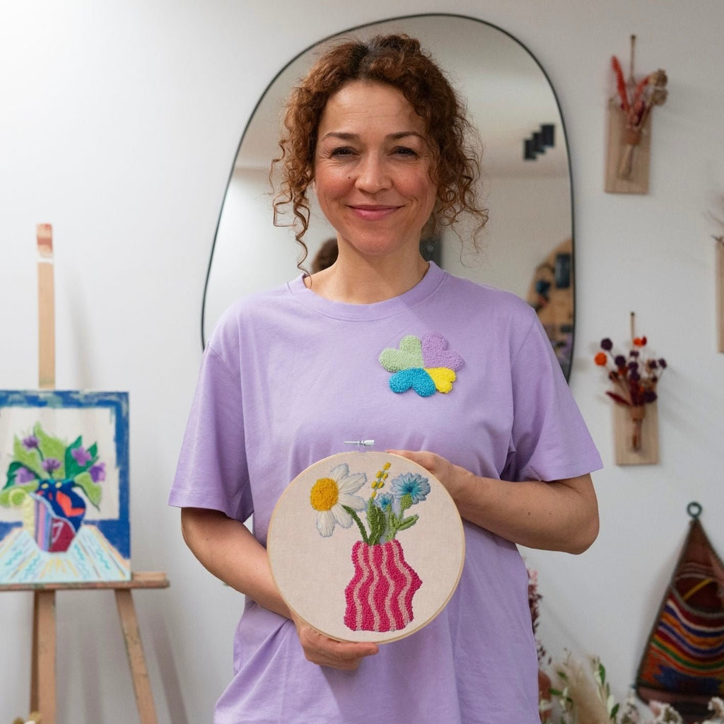 Punch Needle DIY Komplett-Set "Curvy Flower Pot"