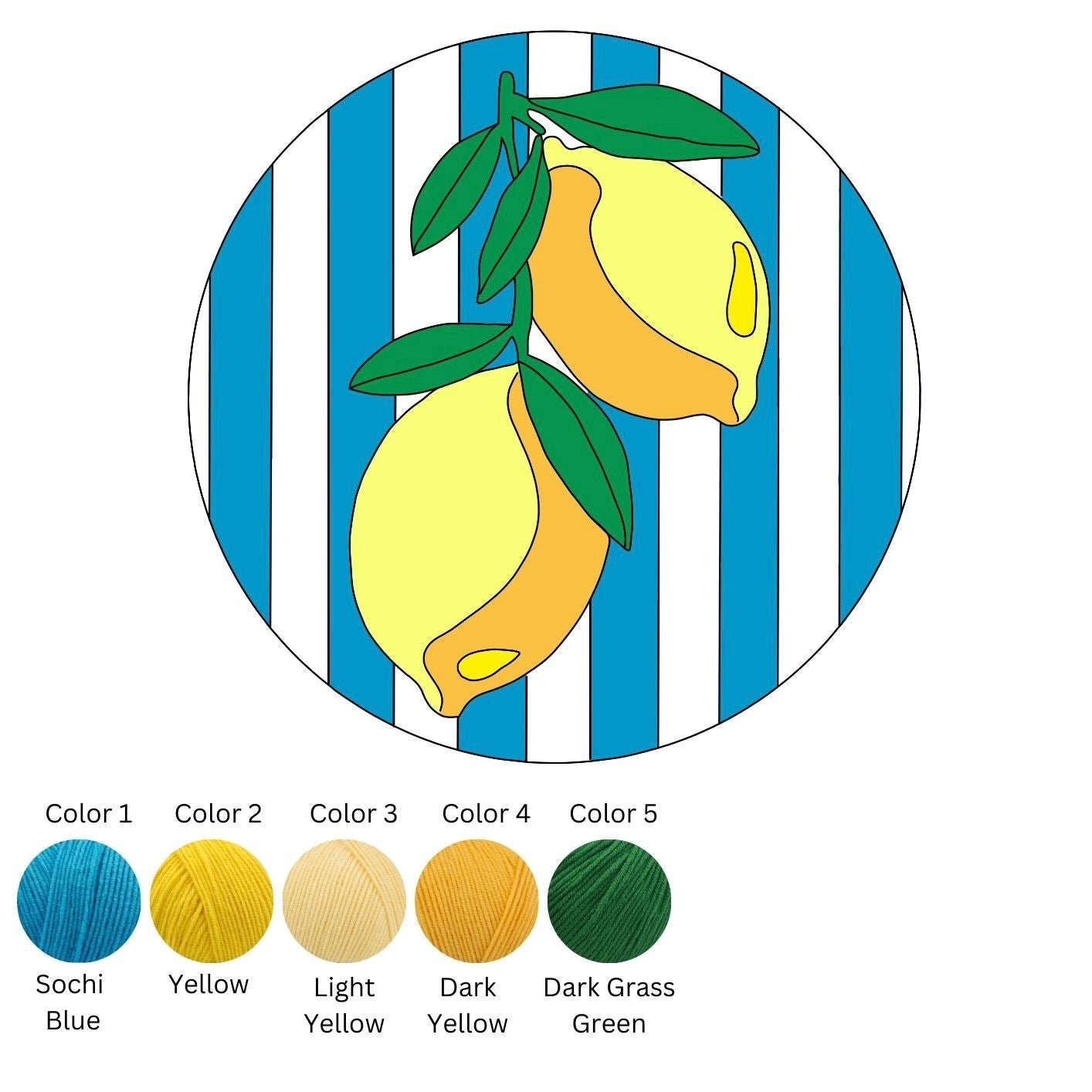 Punch Needle DIY Komplett-Set "Limoncello"