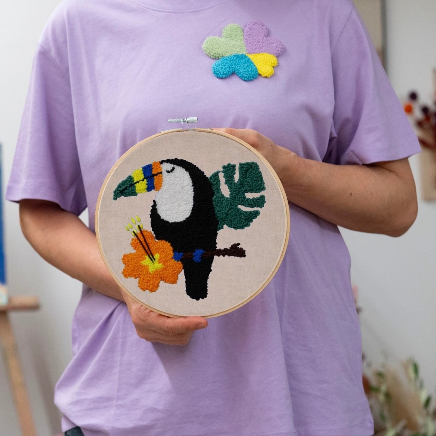 Punch Needle DIY Komplett-Set "Tukan"