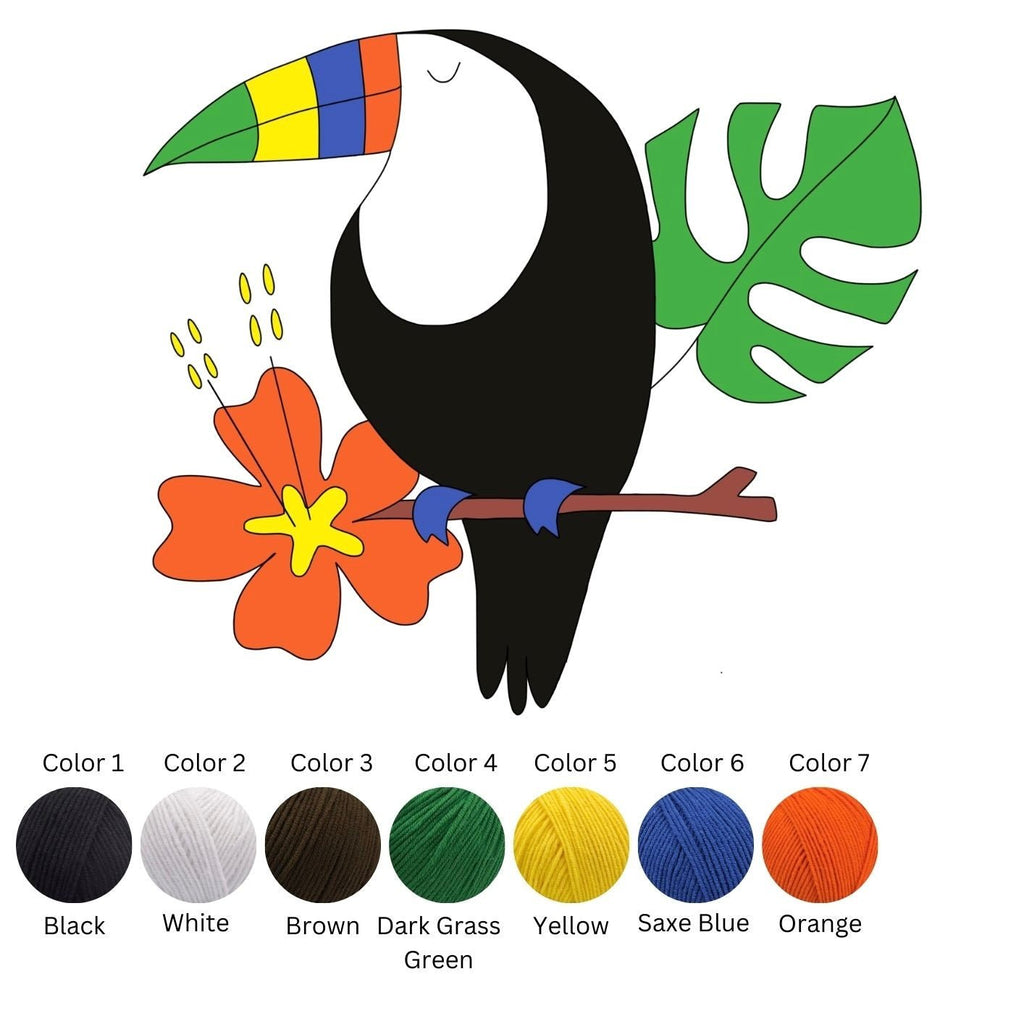 Punch Needle DIY Komplett-Set "Tukan"