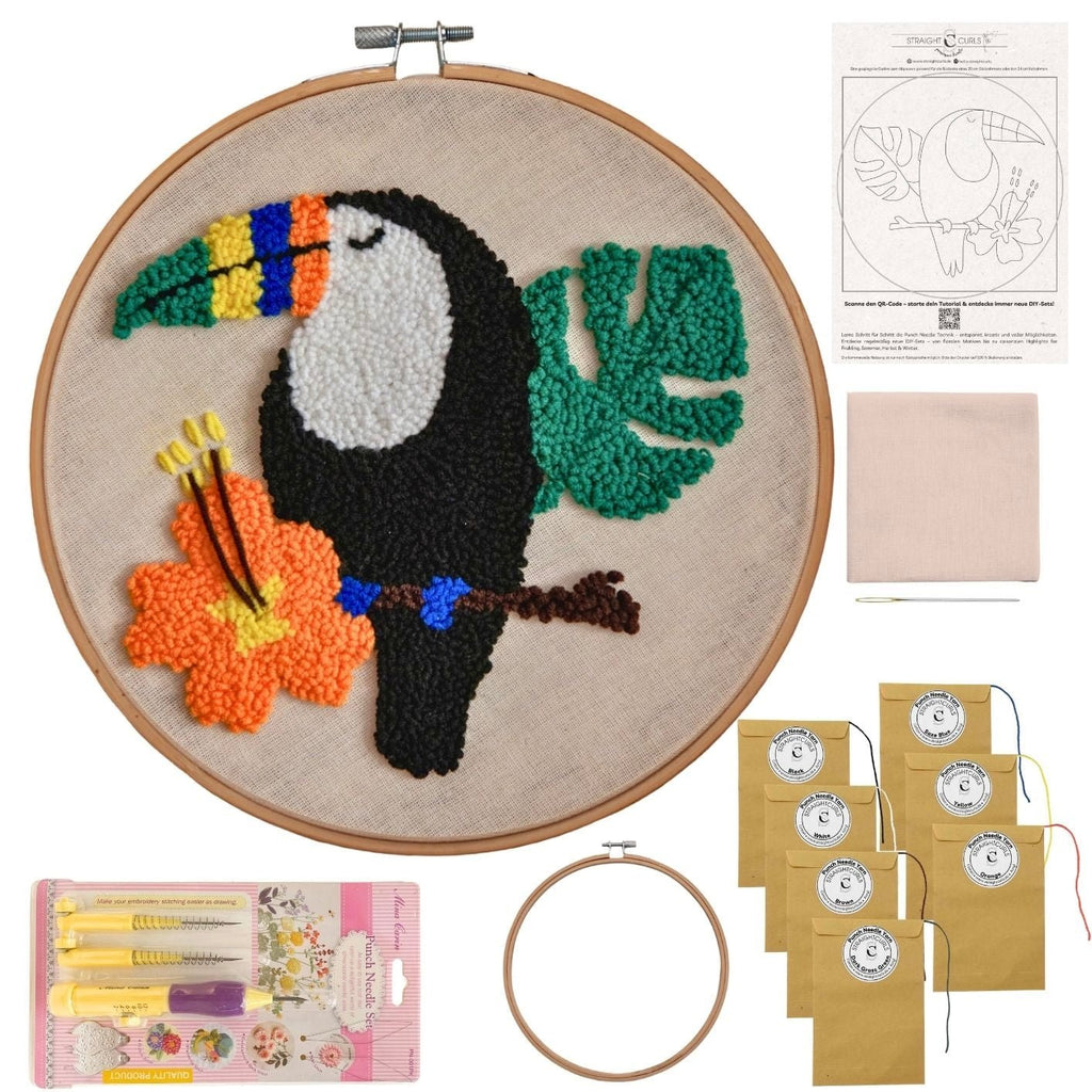 Punch Needle DIY Komplett-Set "Tukan"